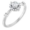14K White Sapphire and .167 CTW Diamond Ring Ref. 15641425